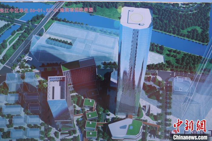 西塔效果图。　张亨伟 摄