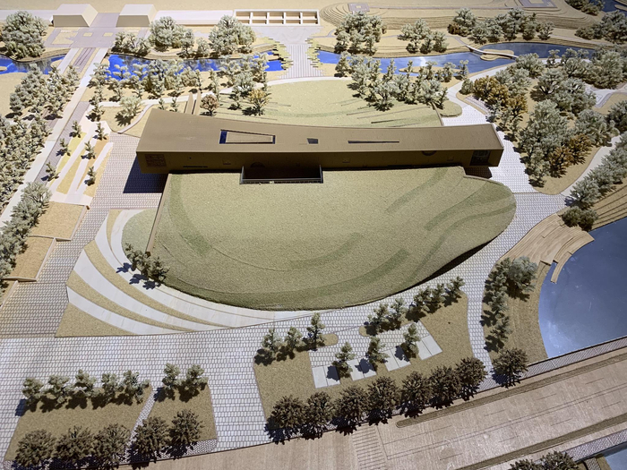 路县故城遗址保护展示工程模型。新京报记者 倪伟 摄