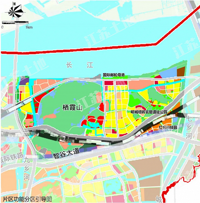 片区功能分区引导图