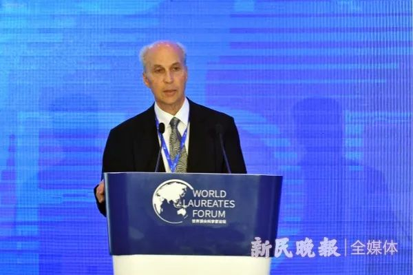 世界顶尖科学家协会主席罗杰·科恩伯格也是诺贝尔化学奖获得者 新民晚报记者 徐程 摄