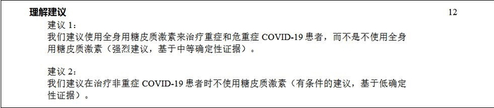 世卫组织就糖皮质激素治疗新冠肺炎给出的建议，地塞米松属于糖皮质激素类药物