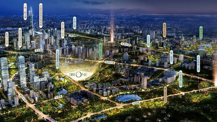 奥园·麓语ONE区域鸟瞰效果图