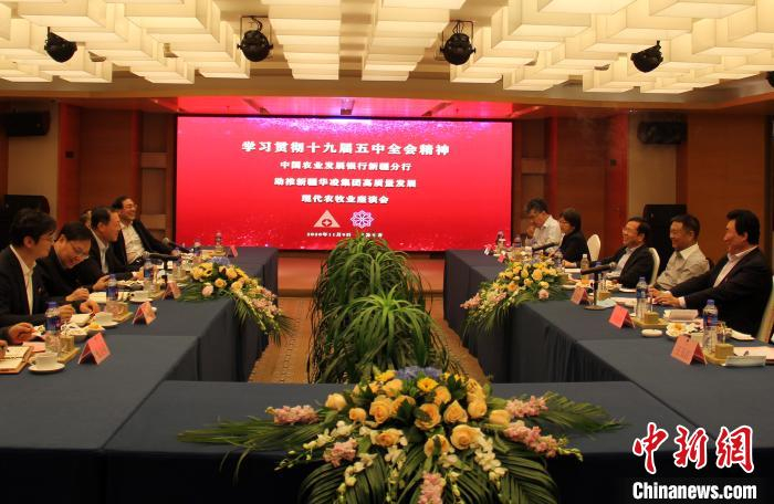     农发行新疆分行党委书记、行长杜彦坤，党委委员、副行长王军、郑斌和华凌集团董事长米恩华、党委书记郭向阳、总经理张军等人参加座谈会。　戚亚平　摄