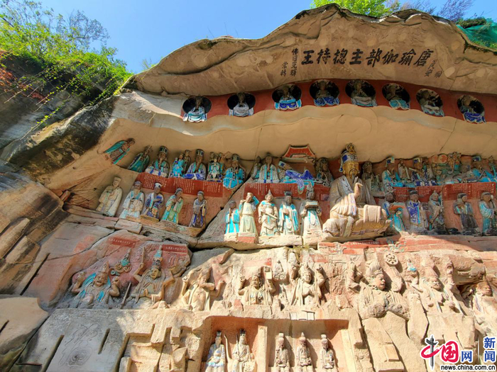 重庆大足石刻造像。（中国网记者 严星/摄）