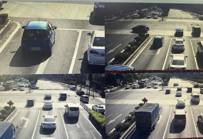 ▲富盈路口抓拍的违法车辆