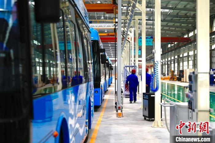 潇河产业园山西美锦能源晋中氢能源项目现场。　高瑞峰 摄