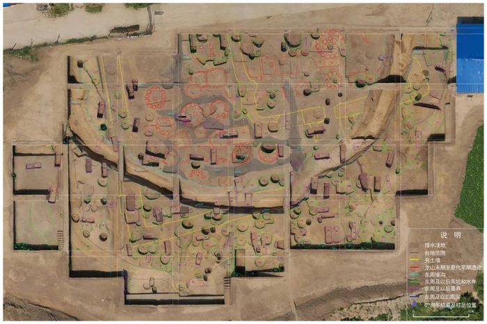 　　时庄遗址遗迹分布图