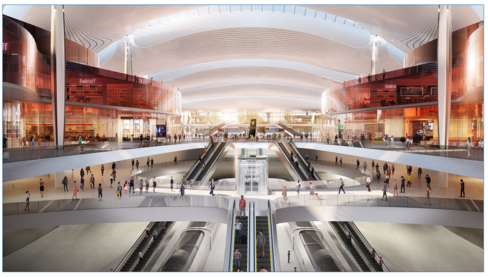 T3B航站楼内部装饰效果图 重庆机场集团供图