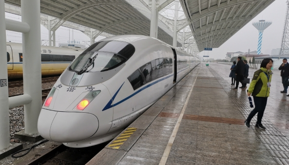 图说：盐通高铁今起试运行，开通后上海到盐城将开行直达高铁 来源/采访对象供图（下同）