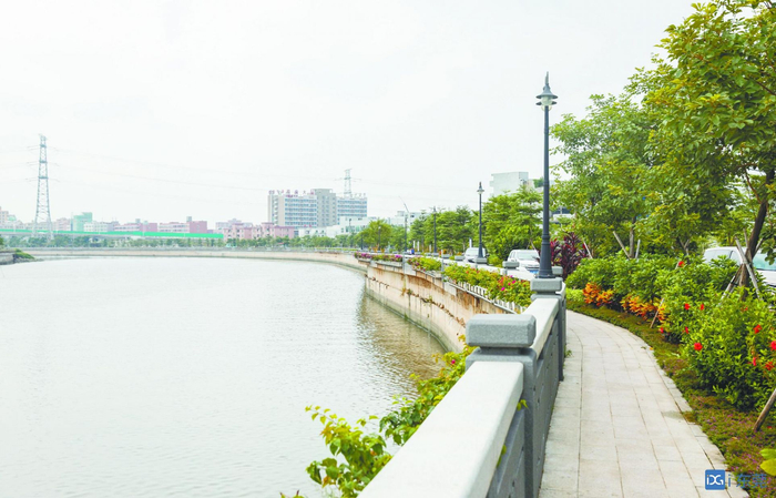 ■茅洲河沿岸的优美景观。（记者 郑琳东 摄）