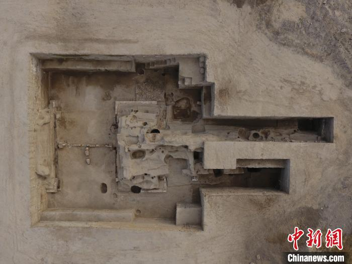 　　图为辽上京宫城南门发掘现场俯视图。内蒙古文物考古研究所供图