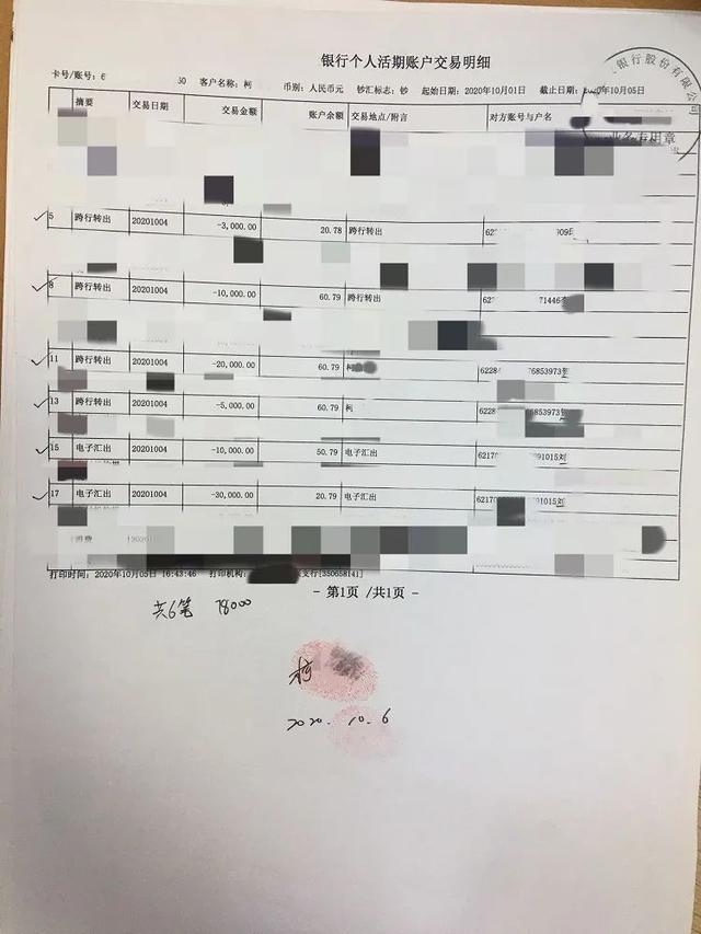 转帐流水单 柯先生才意识到自己又一次遇到骗子了，才向晋江市公安局新塘派出所报警。两次“贷款”，柯先生