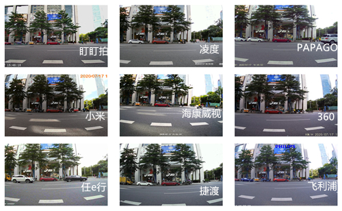  ▲道路上行车记录仪视野