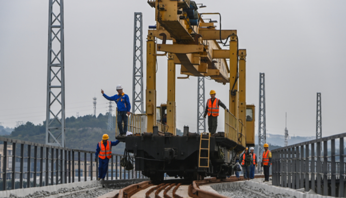 重庆铁路枢纽东环线工程加紧建设 龙帆 摄