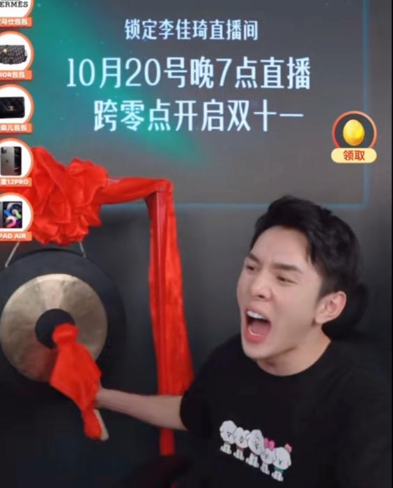 截图自李佳琦直播。