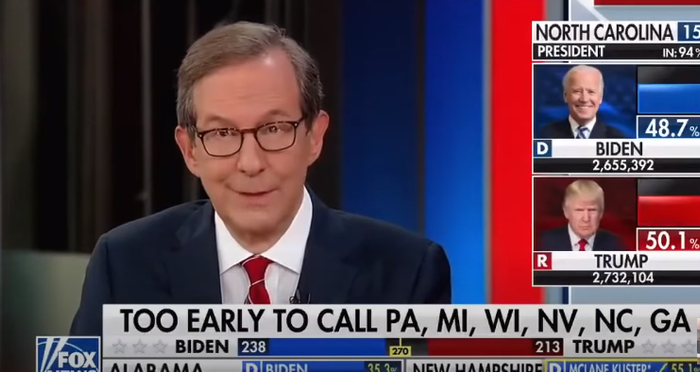 华莱士对特朗普自行宣布获胜的言论感到惊讶 视频截图