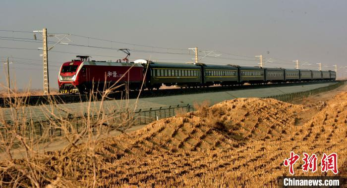 铁路两侧的芦苇方格有效固沙。　陈剑飞 摄