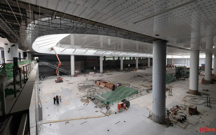 &nbsp;▲T1、T2交通换乘中心