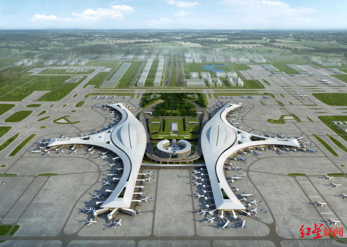 &nbsp;▲天府国际机场效果图