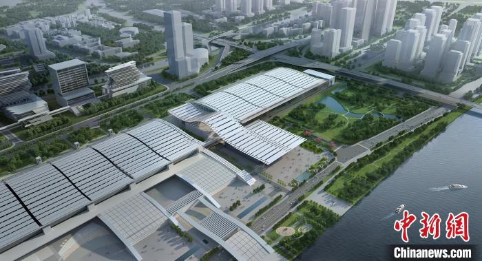 广交会展馆四期项目东北角鸟瞰图。　广交会新闻中心 供图