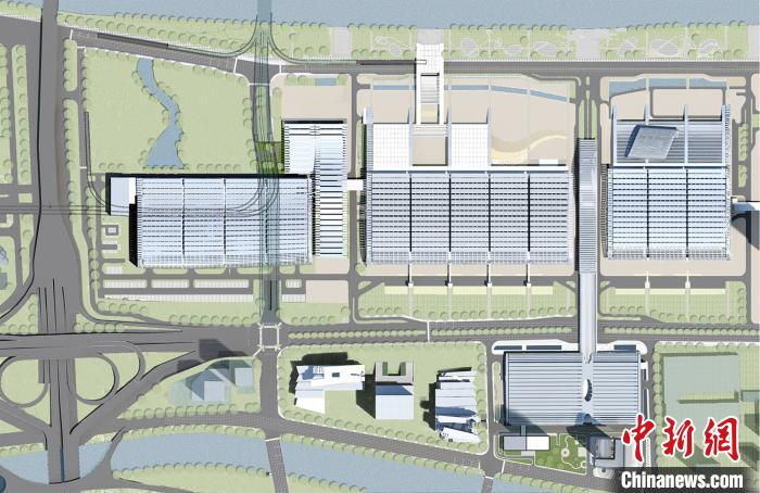 &nbsp;&nbsp;&nbsp;&nbsp;广交会展馆四期项目总平面图。　广交会新闻中心 供图