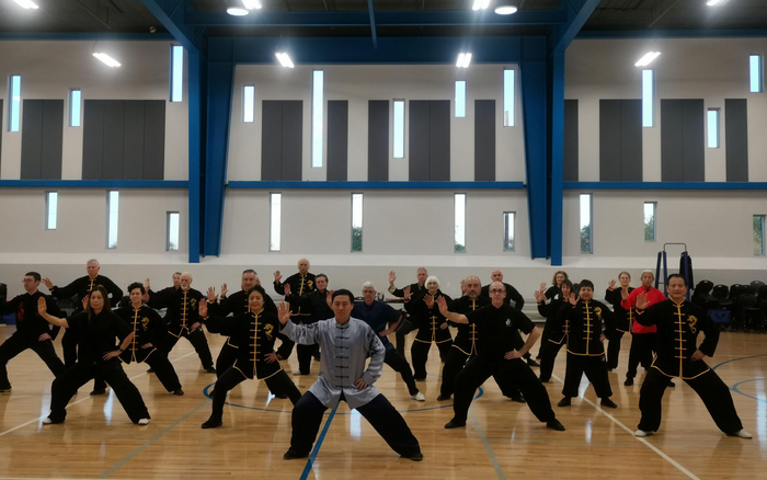 陈斌在国外进行太极拳教学。受访者供图