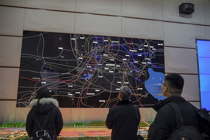 京雄城际铁路线路示意图。中国网记者 马旷/摄