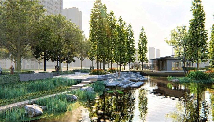  和平公园改建效果图