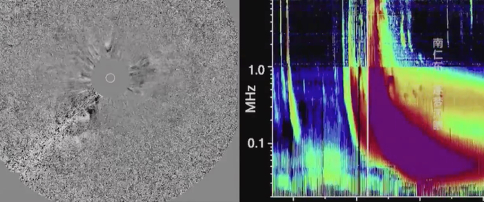 图为FAST捕获的首批脉冲星信号。图源：纪录片《南仁东 逐梦天眼》