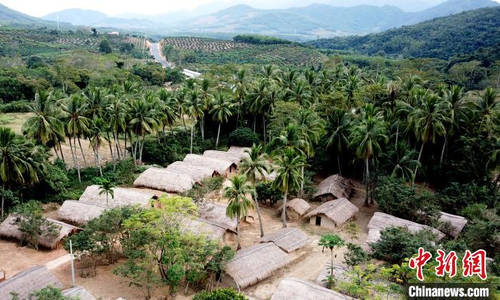 图为海南省东方市江边乡白查村黎族船型屋。　林士杰 摄