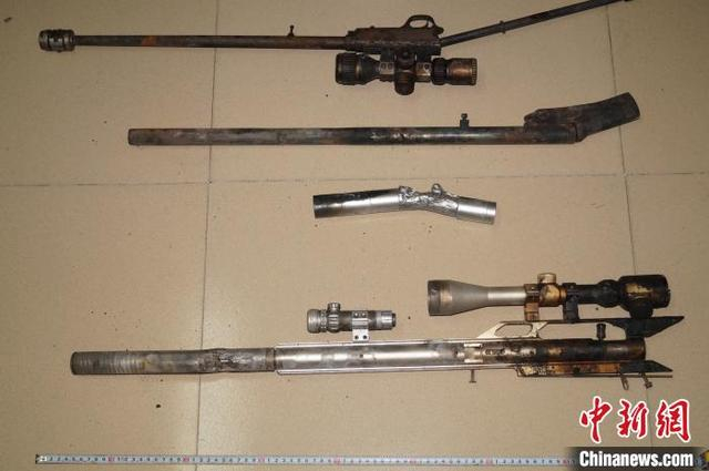 缴获的枪支。警方供图