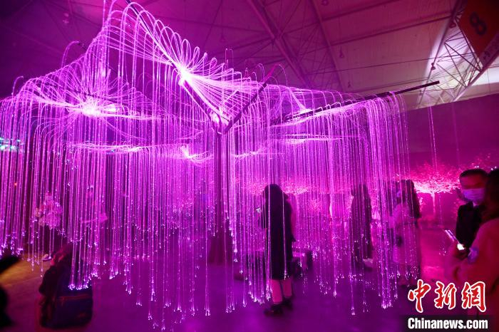 市民参观展览。　安源 摄