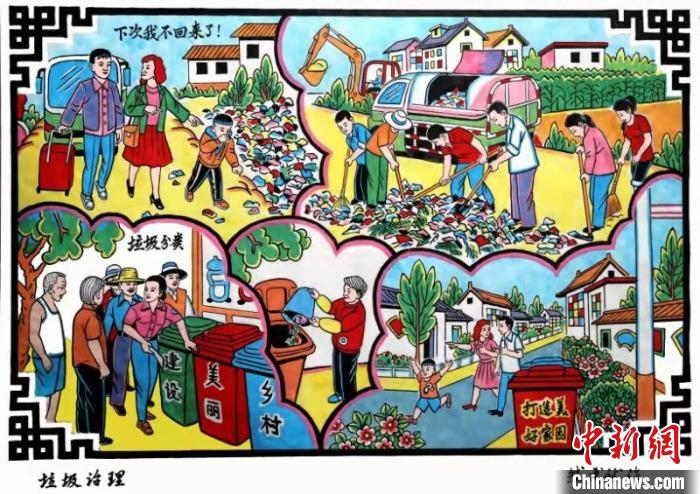 年画艺人创作的新年画作品。　孙静刚 摄