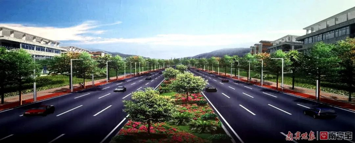 △邕宾路改扩建工程（三塘南路—松柏路）平面效果图