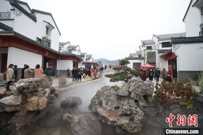 大量游客在村中游赏。　王成前 摄
