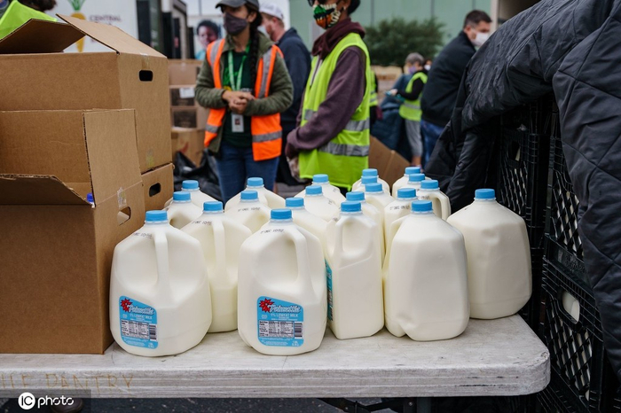 11月，得州民众排队领取救济粮&nbsp; 来源：IC Photo