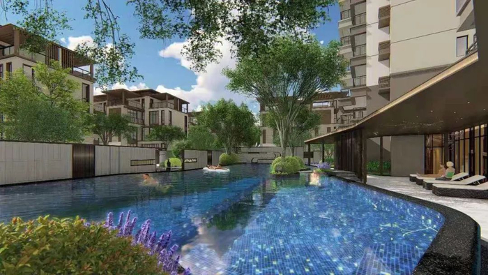 ▲项目配备有泳道的大泳池效果图