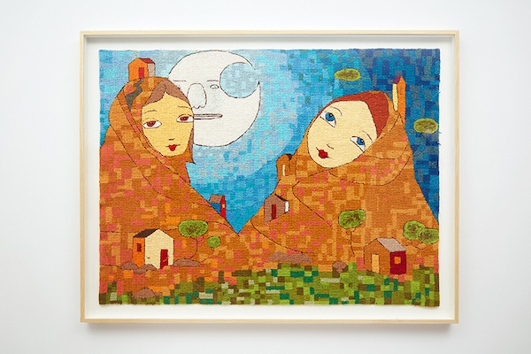 《圣山之谷》，2017，纱线和织物段段锈地毯，由亚洲私人收藏提供