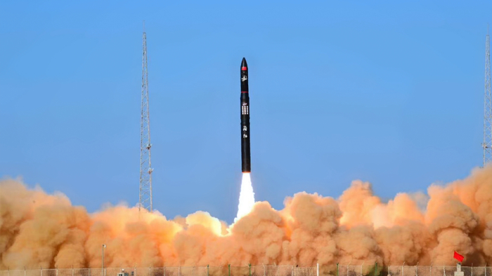 “谷神星一号”火箭发射瞬间。图片来源：星河动力。
