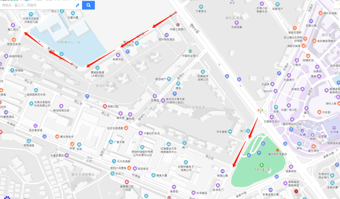 ▲育才路与长顺街示意图