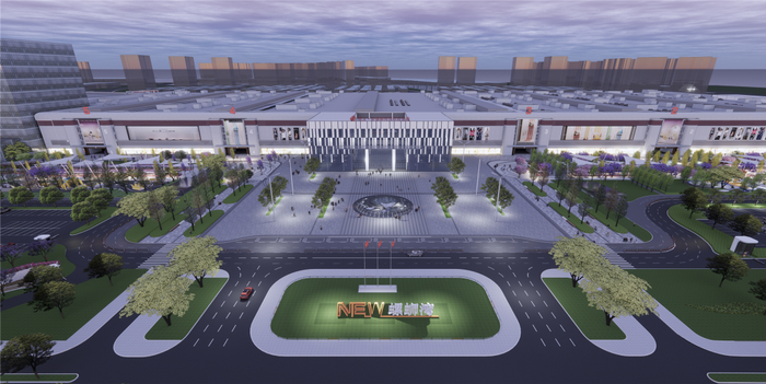 西广场人口广场效果图