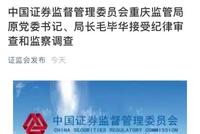 毛毕华被查：11月仍在任重庆监管局局长 “证监会发布”罕见转发