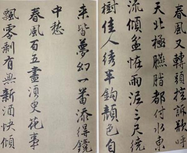 唐寅落花诗册 局部  苏州博物馆藏