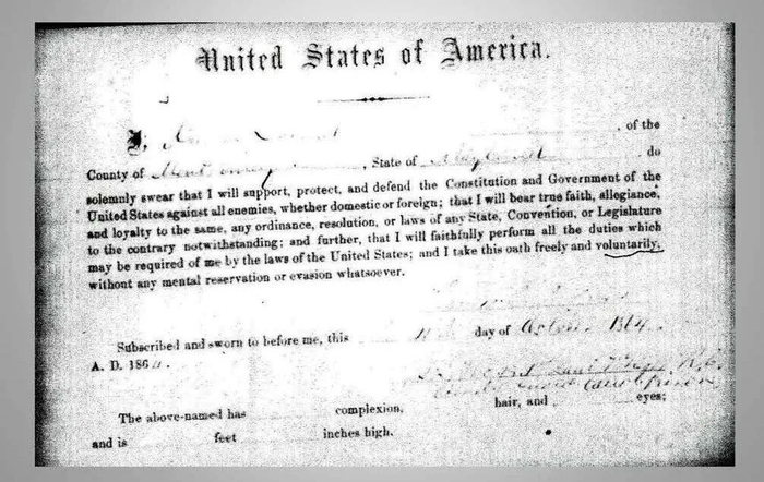 ▲忠诚宣誓书样本