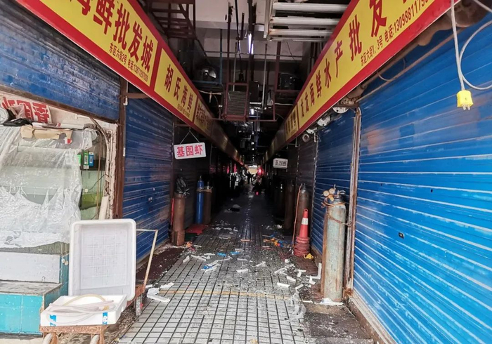  武汉华南海鲜市场（图片来源：每经记者 张明双 摄）