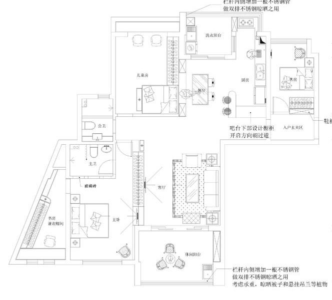 家居美图 | 地中海阳光 140 平米现代风格简约--实用和艺术的相遇 (19)张