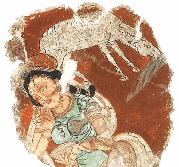 亿耳得福（局部）  克孜尔第212窟   现藏德国柏林亚洲艺术博物馆