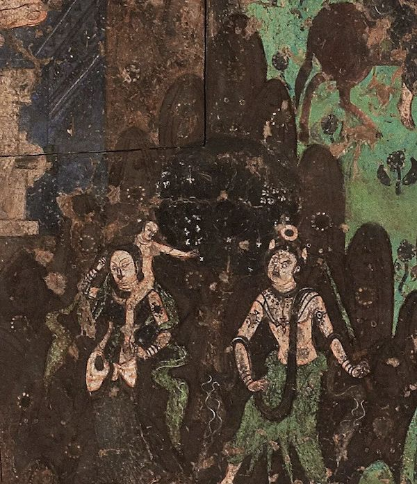 须阇提割肉孝双亲 克孜尔第114窟  现藏德国柏林亚洲艺术博物馆