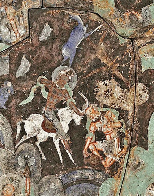 睒摩迦至孝被射  克孜尔第178窟    现藏德国柏林亚洲艺术博物馆