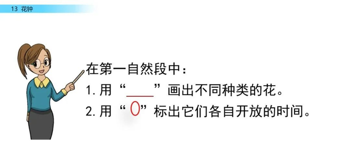 【微课堂】统编语文三年级下册第13课《花钟》图文解读+教学视频+知识点+同步练习